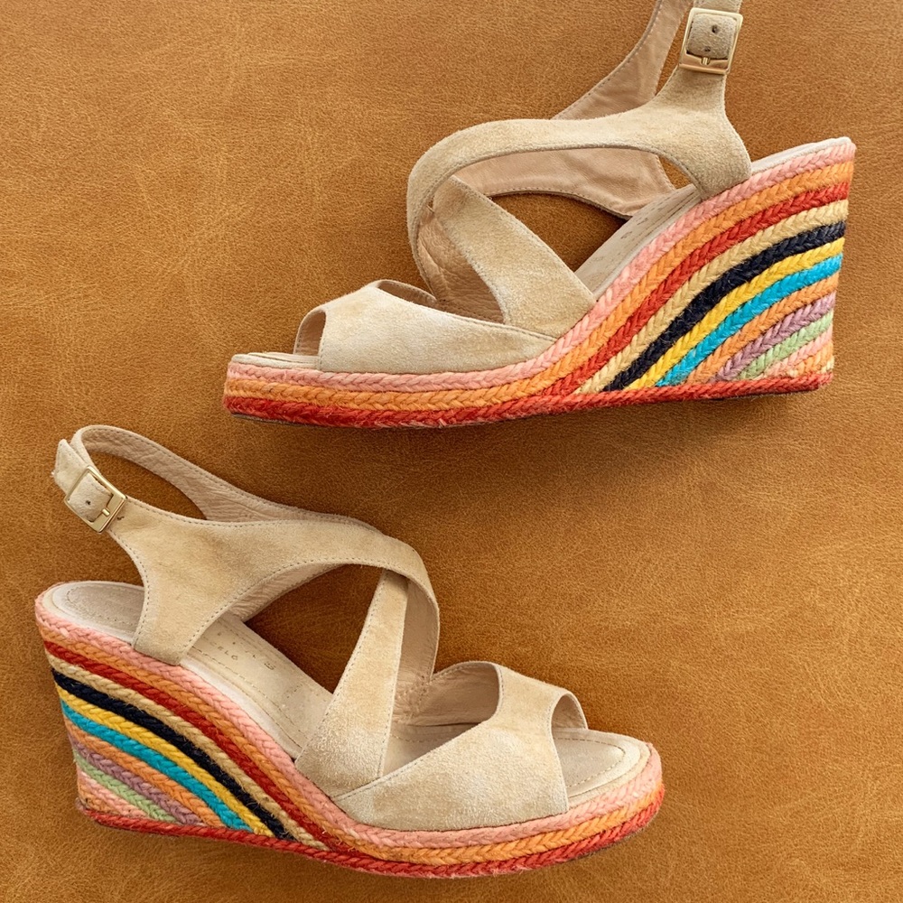 Palomitas Boho Rainbow Stripe Espadrille Sandals - Picture 1 of 9